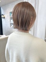 キャアリー(Caary)&nbsp;福山市美容室Caary切りっぱなしボブ大人気！ベージュカラー