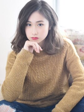 ニコリヘアワークス(nicori hair works) セミロング×グレージュ×ナチュラルグラデーションカラー2