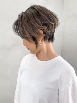 アルバム 銀座(ALBUM GINZA) ハイグラショート_外ハネボブアッシュブラウン_ba271891