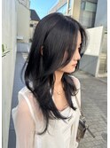 ○人気のレイヤーカット+ブリーチなしブルーブラック○ 前髪