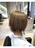 ボブ×ベージュ