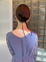 ★結婚式パーティーゆるふわ編み込みシニヨン