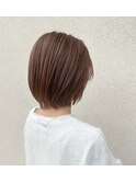 ブリーチなしピンクベージュカラー