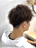 ツイストスパイラルパーマメンズマッシュ波巻きパーマ 奥東巧真