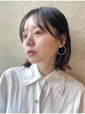 ミディアムボブ/顔周りカット/薄め前髪銀座有楽町/20代30代40代