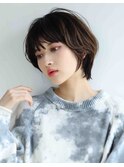 20代30代40代50代黒髪小顔マニッシュハンサムワンレンボブ