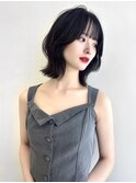 今流行りの韓国くびれボブ