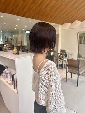 ローレンアオ(LOREN AO) 【LOREN AO】ワインレッド/くびれボブ