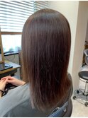 透明感/ナチュラルブラウン/ミディアム/髪質改善