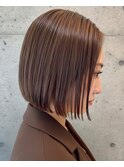 おしゃれな大人のナチュラルストレートボブ ミニボブレイヤー