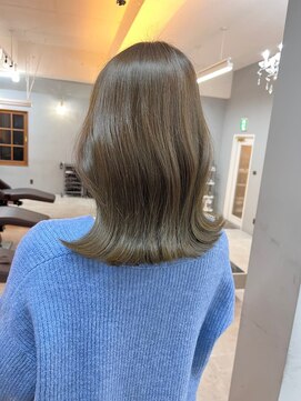 オズ 安積店(OZ) 垢抜けオリーブブラウン外ハネロブ