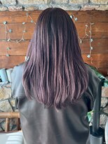 ヘアリゾート粋 ウナム 新宿東口店(enam)&nbsp;透明感ケアカラー/バイオレットブラウン/セミロング