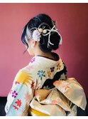 成人式着付け/アップセット