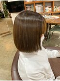 ナチュラルハイライト&バングカラー