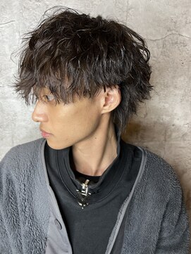 ロンド クラン 岡崎(Lond Clan) ウルフカット_波巻きパーマ