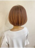 【Isola】暖色系オレンジ×ボブ