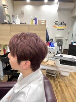 ラリー(Rally)&nbsp;ピンクレッドのナチュラルショート