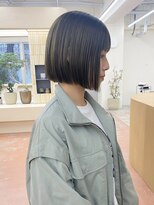 パークレーン アイス イヴェン(park lane ICI yeven)&nbsp;オリーブグレージュ　ブリーチなしカラー　切りっぱなしボブrena