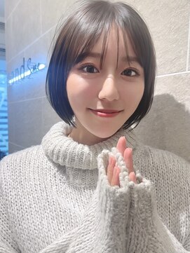 サンド ミュウ 横浜店(sand mieu) ボブディオリーブベージュ髪質改善縮毛矯正フェイスレイヤー