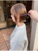 《Liberte》切りっぱなしボブ/bob/ベージュ/ブリーチ