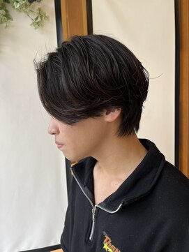 サラビューティーサイト 志免店(SARA Beauty Sight) 【琉希也style】黒髪韓国センター分けパーマ