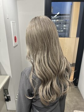 ユウル 横浜(juhl.) くすみベージュマロンベージュロング透明感カラー