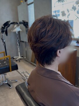 タメ(tame-) サーフカール/フェザーパーマ/ブルーブラック【都賀/メンズ】