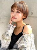 【GEEKS渋谷】耳かけ/マッシュショートボブ/シースルーバング/秋