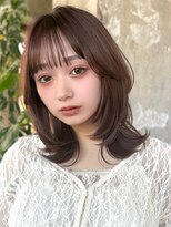 ロビー 表参道(ROBBY) ミディアムウルフレイヤーカット/20代30代40代/顔周りカット