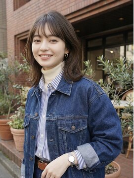 #ミディアムレイヤーボブ #ナチュラルブラウン #透明感カラー