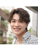 MEN’S HAIR/サーフカール/刈り上げセンターパート/新越谷