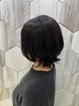 ビューティドレッセヤマノ 池袋パルコ(Beauty Dresse YAMANO) 【ショートボブ】【外ハネスタイル】【ツヤカラー】