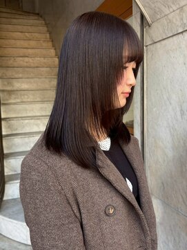 リアン(Lien) レイヤーカット/チョコレートブラウン/透明感カラー