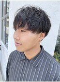 刈り上げマッシュ/メンズパーマ/毛先パーマ/くせ毛風/ワンカール