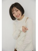 小顔ひし形 レイヤーカット 透明感カラー