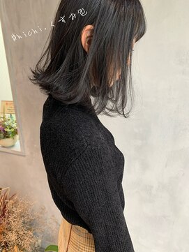 キチ(kichi.) [kichi.] 切りっぱなしボブ× ダークグレージュ