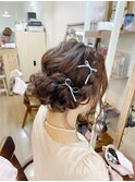 編み込みシニヨンヘアセット【ヘアアレンジ　立川南/立川/国立】
