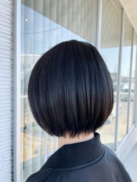 アメイジングヘアー 美沢店(AMAZING HAIR) 【AMAZING HAIR美沢店/溝手】艶感 丸みショートボブ