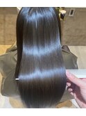 小顔セミウェットウェーブピンクベージュハイライトカラー