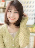 うる艶髪透けパングフレンチガーリーロブヘアb浦和20代30代40代