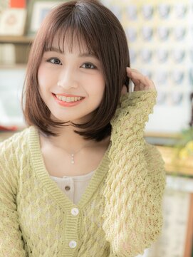 カバーヘアアンドスパ ブリス 浦和(COVER HAIR&SPA bliss) うる艶髪透けパングフレンチガーリーロブヘアb浦和20代30代40代