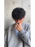 波巻きスパイラルパーマツイストスパイラルパーマメンズマッシュ