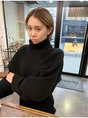ボブ×ハイトーンベージュ