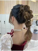 結婚式お呼ばれヘアセット