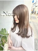 髪質改善カラー×シアーベージュ