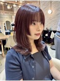 ◯前髪イメチェンアンブレラカラーこなれミディ姫カット