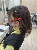 編み込みひつじヘア