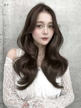 アイシー 表参道(ICY) センターパート韓国ヘア/オリーブグレージュカラー表参道学割U24