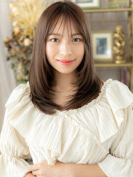 カバーヘア ブリス 川口(COVER HAIR bliss) 姫カットレイヤーアッシュブラウンセミディc7川口