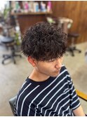 【HAIR MAKE DESART】ツイストスパイラルパーマメンズマッシュ